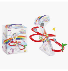 Трек 1112-7 (120/2) автоматичний підіймач, звуки, мелодія, підсвічування, 3 машинки, в коробці