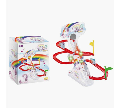 Трек 1112-7 (120/2) автоматичний підіймач, звуки, мелодія, підсвічування, 3 машинки, в коробці – в наличии! Купите сейчас у KAZKOVA