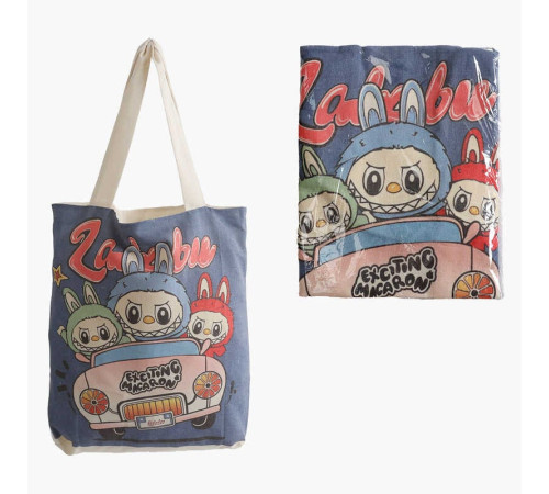 гр Шопер "Тваринка" 75547 (1) герой, розмір - 37.5х43 см, довжина з ручками - 67 см, текстиль, в пакеті