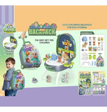 Набір тварин DL 9993-2 (36/2) герой, 5 фігурок тварин, аксесуари, ігрова платформа, висувна ручка, ремінець, на колесах, у валізі