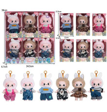 Набір героїв JZ 774 A9 (40/2) ЦІНА ЗА 6 ШТУК, висота 14 см, брелки, рухливі кінцівки та голова, знімний одяг, карабін, в коробці