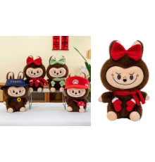 М`яка іграшка M 19514 (80) герой, розмір - 23х15х36 см, м’яке хуро, синтепон, вишите обличчя, бантик, шарфик, рукавички, ВИДАЄТЬСЯ ТІЛЬКИ МІКС ВИДІВ