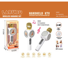 Мікрофон 1816 A (144/2) Bluetooth, зміна голосу, ехо, кілька режимів, AUX, роз’єм для TF-карти, підсвічування, регуляція гучності, в коробці