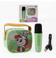 Караоке K 8 L (40) мікрофон, вбудований акумулятор, Bluetooth, слот для TF-Card, роз’єм type-С, AUX, зміна голосу, регулювання гучності, в коробці