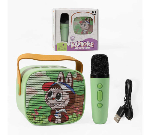 Караоке K 8 L (40) мікрофон, вбудований акумулятор, Bluetooth, слот для TF-Card, роз’єм type-С, AUX, зміна голосу, регулювання гучності, в коробці