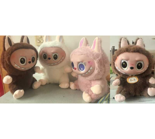 М`яка іграшка M 19796 (100) 3 види, висота 33 см, гумове обличчя, великі пластикові оченята, ВИДАЄТЬСЯ ТІЛЬКИ МІКС ВИДІВ