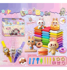 Повітряний пластилін L 5340 (120/2) 3 види, 24 кольори, герой, браслет на руку, формочки, в коробці, ВИДАЄТЬСЯ ТІЛЬКИ МІКС ВИДІВ