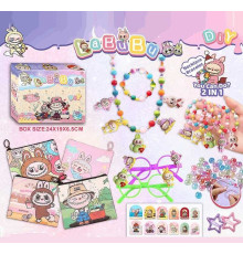 Набір для створення прикрас L 5342 (120/2) герой, фігурки, намистини, основа для браслетів та намиста, гаманець, окуляри, в коробці, ВИДАЄТЬСЯ ТІЛЬКИ МІКС ВИДІВ
