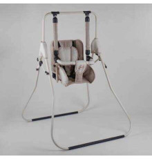 гр Гойдалка 0-м "Алінка" 25140 (1) капучино з бежевим, бежевий каркас, зміна положення спинки "сидячи/лежачи", у пакеті