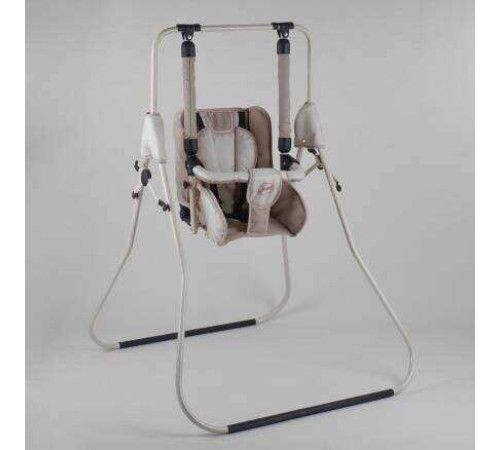 гр Гойдалка 0-м "Алінка" 25140 (1) капучино з бежевим, бежевий каркас, зміна положення спинки "сидячи/лежачи", у пакеті