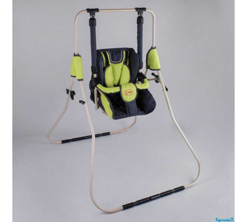 гр Гойдалка 0-м "Алінка" 25171 (1) сіро-салатовий, бежевий каркас, зміна положення спинки "сидячи/лежачи", у пакеті