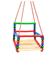 гр Гойдалки підвісні №3 дерево-пластик (10) в сітці