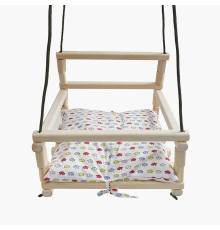 гр Гойдалка підвісна дерев`яна КВ-290831 (5) розмір 35х35см, подушка