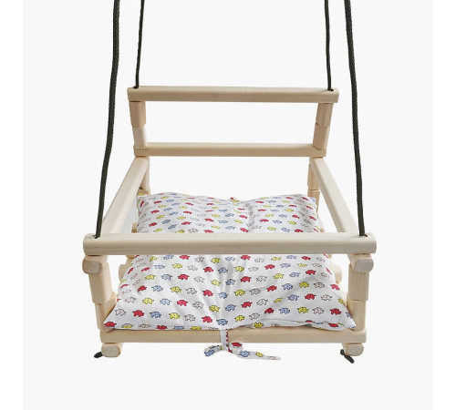 гр Гойдалка підвісна дерев`яна КВ-290831 (5) розмір 35х35см, подушка