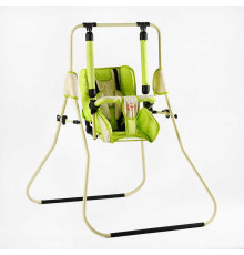 гр Гойдалка 0-м "Алінка" 25782 (1) бежево-салатовий, бежевий каркас, зміна положення спинки "сидячи/лежачи", у пакеті