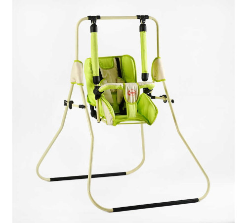 гр Гойдалка 0-м "Алінка" 25782 (1) бежево-салатовий, бежевий каркас, зміна положення спинки "сидячи/лежачи", у пакеті