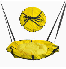 гр Гойдалка-гамак, колір жовтий GL 270895 (1) D подушки = 60 см, подушка з водонепроникного матеріалу, 120-150 кг, ремінці, D чохла = 105 см, знімний чохол, в пакеті