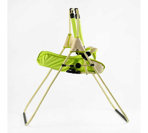 гр Гойдалка 0-м "Алінка" 25782 (1) бежево-салатовий, бежевий каркас, зміна положення спинки "сидячи/лежачи", у пакеті