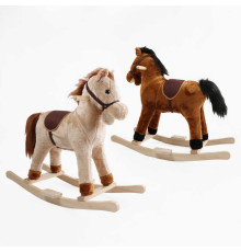 Качалка-гойдалка музична C 73333 (8) 2 види, “Кінь”, 72х28х65 см, звуки, в пакеті