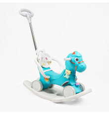 Гойдалка 2в1 F-32156 (8) каталка, батьківська ручка, музична іграшка, звук, підсвічування, пісні англійською, у пакеті