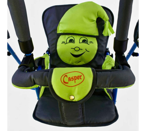 гр Гойдалка підлогова "Алінка" 205317 (1) синій каркас, темно-синя матерія, салатовий гномик – в наличии! Купите сейчас у KAZKOVA