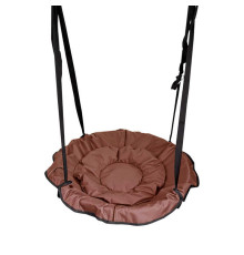гр Гойдалка-гамак, колір коричневий GL 270895 (1) D подушки = 60 см, подушка з водонепроникного матеріалу, 120-150 кг, ремінці, D чохла = 105 см, знімний чохол, в пакеті