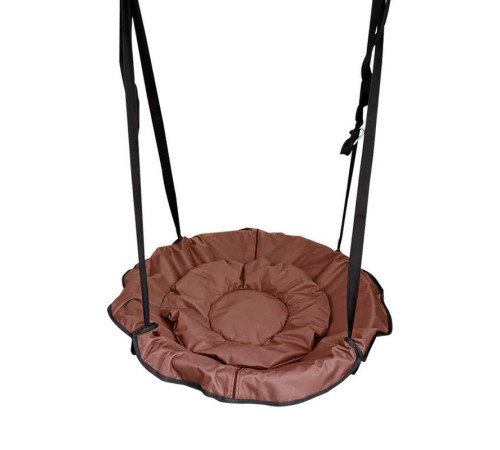 гр Гойдалка-гамак, колір коричневий GL 270895 (1) D подушки = 60 см, подушка з водонепроникного матеріалу, 120-150 кг, ремінці, D чохла = 105 см, знімний чохол, в пакеті