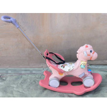 Гойдалка 2в1 F-51099 (8) каталка, батьківська ручка, музична іграшка, звук, підсвічування, пісні англійською, у пакеті