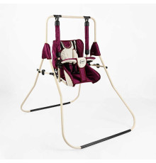 гр Гойдалка 0-м "Алінка" 2010205 (1) бордова, з бежевим на беж.рамі, зміна положення спинки "сидячи/лежачи", у пакеті