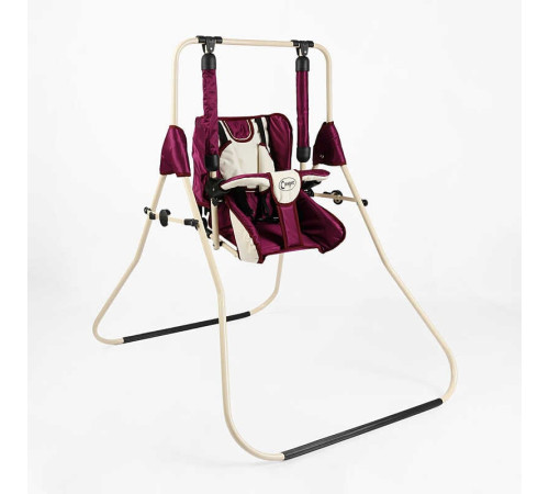 гр Гойдалка 0-м "Алінка" 2010205 (1) бордова, з бежевим на беж.рамі, зміна положення спинки "сидячи/лежачи", у пакеті