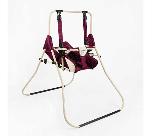 гр Гойдалка 0-м "Алінка" 2010205 (1) бордова, з бежевим на беж.рамі, зміна положення спинки "сидячи/лежачи", у пакеті