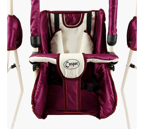 гр Гойдалка 0-м "Алінка" 2010205 (1) бордова, з бежевим на беж.рамі, зміна положення спинки "сидячи/лежачи", у пакеті