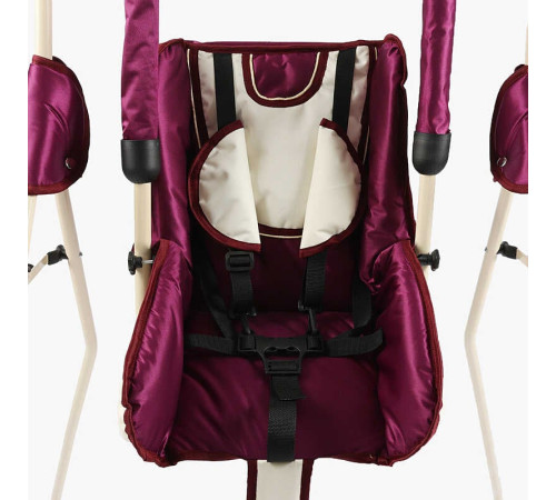 гр Гойдалка 0-м "Алінка" 2010205 (1) бордова, з бежевим на беж.рамі, зміна положення спинки "сидячи/лежачи", у пакеті