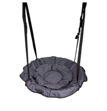 гр Гойдалка-гамак, колір сірий GL 270895 (1) 2 кольори, D подушки = 60 см, подушка з водонепроникного матеріалу, 120-150 кг, ремінці, D чохла = 105 см, знімний чохол, в пакеті ВИДАЄТЬСЯ МІКС ВИДІВ