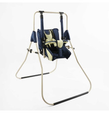 гр Гойдалка 0-м "Алінка" 207274 (1) темно-синя, з жовтим на беж.рамі, зміна положення спинки "сидячи/лежачи", у пакеті