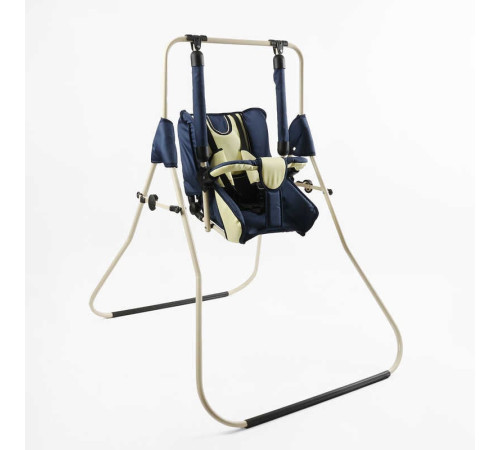 гр Гойдалка 0-м "Алінка" 207274 (1) темно-синя, з жовтим на беж.рамі, зміна положення спинки "сидячи/лежачи", у пакеті