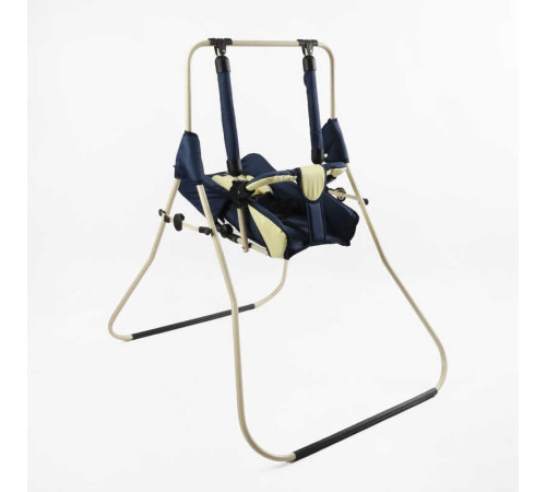 гр Гойдалка 0-м "Алінка" 207274 (1) темно-синя, з жовтим на беж.рамі, зміна положення спинки "сидячи/лежачи", у пакеті