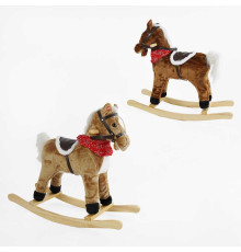Качалка-гойдалка музична B 38759 (8) 2 кольори, “Кінь”, 72х28х68 см, звуки, рухається хвіст, відкривається рот, в пакеті