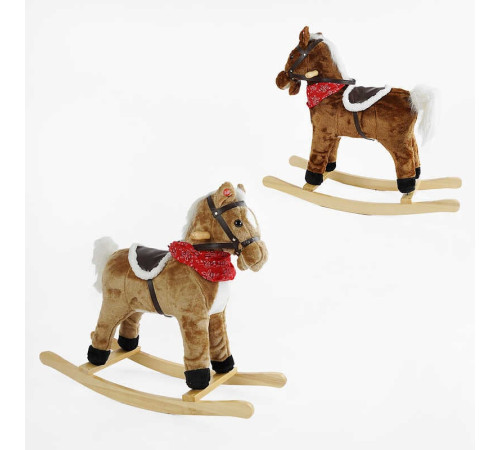 Качалка-гойдалка музична B 38759 (8) 2 кольори, “Кінь”, 72х28х68 см, звуки, рухається хвіст, відкривається рот, в пакеті