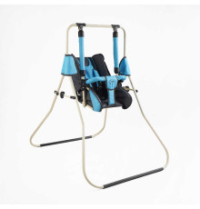 гр Гойдалка 0-м "Алінка" 209148 (1) сіра з блакитним, бежевий каркас, зміна положення спинки "сидячи/лежачи", у пакеті