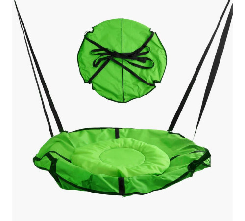 гр Гойдалка-гамак, колір салатовий GL 270895 (1) D подушки = 60 см, подушка з водонепроникного матеріалу, 120-150 кг, ремінці, D чохла = 105 см, знімний чохол, в пакеті