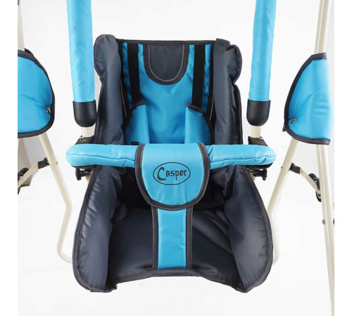 гр Гойдалка 0-м "Алінка" 209148 (1) сіра з блакитним, бежевий каркас, зміна положення спинки "сидячи/лежачи", у пакеті