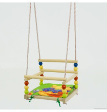 гр Гойдалки підвісні 259 (10) м'яке сидіння, пластик-дерево бук