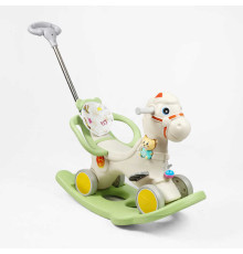 Гойдалка 2в1 F-44654 (8) каталка, батьківська ручка, музична іграшка, звук, підсвічування, пісні англійською, у пакеті