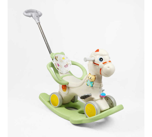 Гойдалка 2в1 F-44654 (8) каталка, батьківська ручка, музична іграшка, звук, підсвічування, пісні англійською, у пакеті – в наличии! Купите сейчас у KAZKOVA