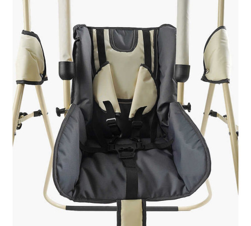 гр Гойдалка 0-м "Алінка" 209896 (1) сірий з бежевим, бежевий каркас, зміна положення спинки "сидячи/лежачи", у пакеті