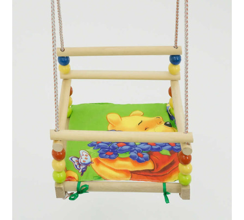 гр Гойдалки підвісні 259 (10) м'яке сидіння, пластик-дерево бук