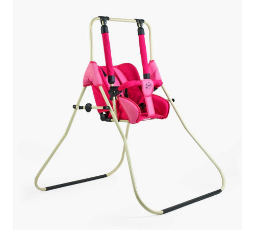 гр Гойдалка 0-м "Алінка" 25133 (1) малиново-бежевий, бежевий каркас, зміна положення спинки "сидячи/лежачи", у пакеті