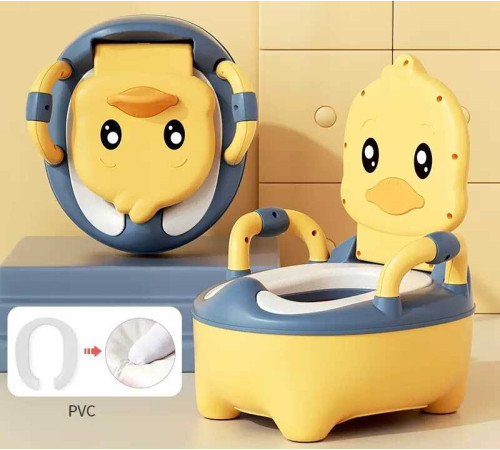 гр Горщик дитячий ВМ-220770 Bimbo (1) колір ЖОВТИЙ, знімний лоток, кришка, антиковзкі накладки на ніжках – в наличии! Купите сейчас у KAZKOVA