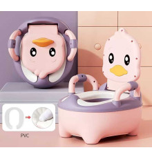 гр Горщик дитячий ВМ-23510 Bimbo (1) колір РОЖЕВИЙ, знімний лоток, кришка, антиковзкі накладки на ніжках